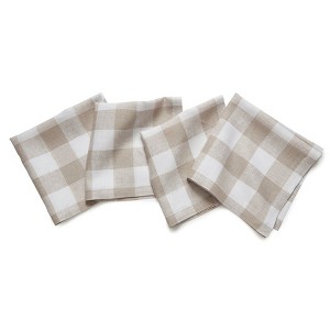 Solino Home Linen Dinner Napkins | Buffalo Check - 1 of 4