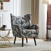 Multi Velvet Wingback Accent Chair: Tufted, with Decorative Pillow, Ideal for Cozy Corners - 3 of 3