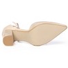 Allegra K Women's Ankle Tie Point Toe High Block Heel Dress Pumps - 4 of 4