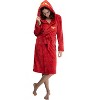 DC Comics Junior's Women's Wonder Woman Embroidered Hooded Fleece Robe - 2 of 4
