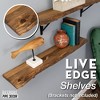 RESTORE Trail Brown 36 in. Live Edge Wood Shelf (Wood Only) by Pipe Decor - 3 of 4