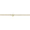 Black Bow Jewelry 1.15mm 10K Yellow Gold Solid Cable Rope Chain Necklace - 4 of 4