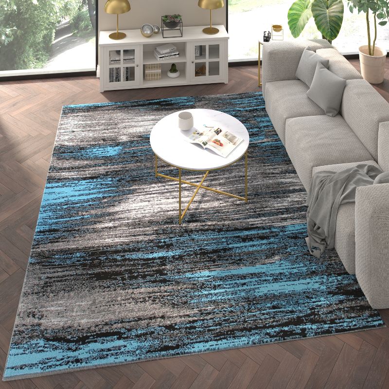 Emma and Oliver Ultra Soft Shaded Look Olefin Accent Rug with Natural Jute Backing, 3 of 7