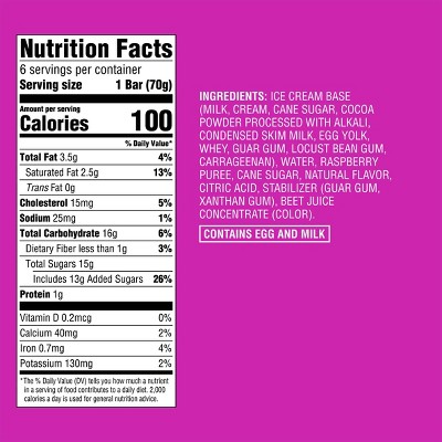 Raspberry Chocolate Frozen Fruit Bar - 16.5 fl oz/6ct - Good & Gather™
