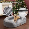 Gimars Orthopedic XL Dog Bed, 28D Egg-Crate Foam Sofa with Half-Round Bolsters, Waterproof Lining, Non-Slip Base, Removable Cover for Puppy & Senior - 3 of 4