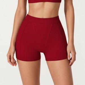 Anna-Kaci Active Women's High Waist Seam Detailed Active Shorts with Supportive Stretch Fabric and Flattering Fit - 1 of 4