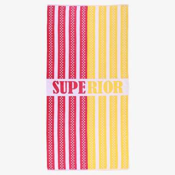 Striped Superior Cotton Large Oversized Beach Towel by Blue Nile Mills