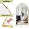 Aoibox Arch Wall Mirror with Brushed Gold Metal Frame, Vanity Mirror for Bedroom, Living Room, Bathroom, Entryway, Salon - 4 of 4