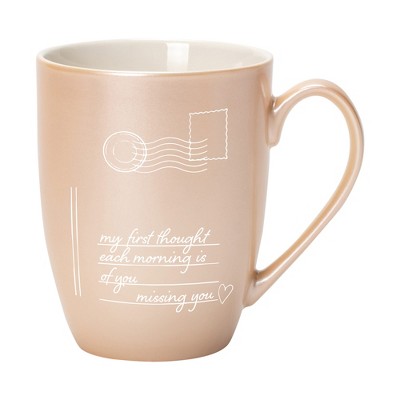 Elanze Designs My First Thought Each Morning Is Of You Missing You Precious Pearl 10 ounce New Bone China Coffee Cup Mug