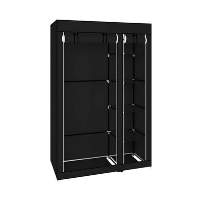 Vtec Trading Black Non-Woven Fabric Wardrobe Closet