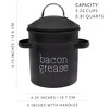 AuldHome Design Bacon Grease Container, Enamelware Can w/ Strainer, Rustic Farmhouse Style Kitchen Storage - 3 of 4