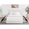 Sapphtopaz Queen Bed Frame with Curved Stitched Tufted Headboard Boucle Upholstered Platform Bed with Drawers Beds for Apartment, Bedroom - 2 of 4