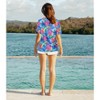 LA LEELA Button Down Shirt for Women Casual Summer Beach Party Blouses Shirt Hawaiian Short Sleeve Dress Tee Shirts Blouses for Women - 3 of 4