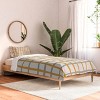 Deny Designs 2pc Twin/Twin Extra Long Menina Lisboa Striped Comforter and Pillow Sham Set Blue/Yellow: Abstract Pattern, Non-Woven Fabric - 2 of 4
