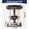 Pets 28" Cat Tree Tower for Indoor Cats, Tall Cat Scratching Post with Large Bed for Maine Coon Big Cats, Sisal Cat Scratcher - 3 of 4
