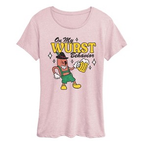 Women's - Instant Message - Wurst Behavior Fall Festival Short Sleeve Graphic T-Shirt - 1 of 4