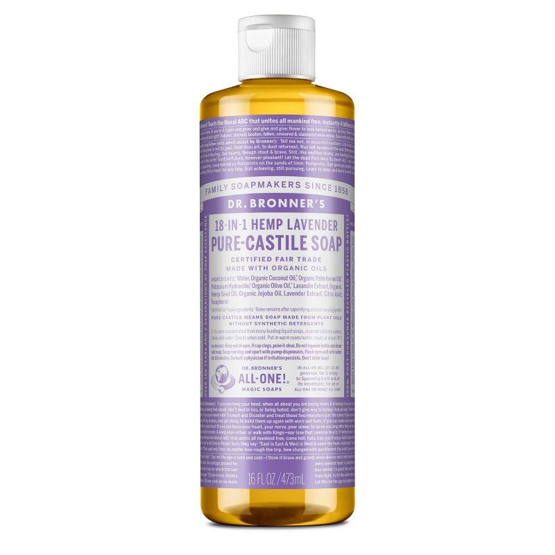 Dr. Bronner&#39;s Pure Castile Soap - Lavender - 16 fl oz, 1 of 9