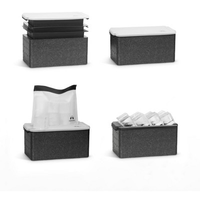 Lemonsoda Crystal Clear Ice Cube Maker Tray - Eight 2" Squares Ice Cube Mold - Thumbnail 2