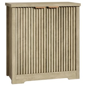 Fluted Buffet Sideboard Cabinet, Accent Modern Credenza with Doors & Shelves, Wood Credenza Storage Console Cabinet - 1 of 4