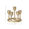 Storied Home Aluminum Advent Taper Candleholder, Gold Finish - 2 of 3