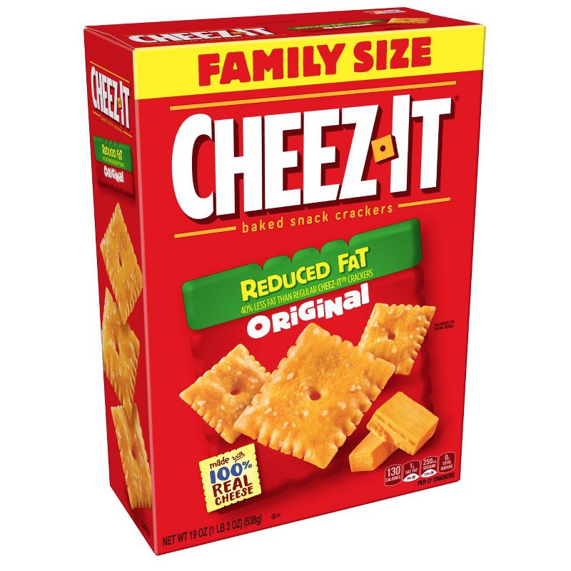 Cheez-It Reduced Fat Original Baked Snack Crackers - 19oz, 4 of 12