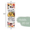 Elanze Designs Tacos Spirit Animal Orange Geometric 20 ounce Stainless Steel Travel Tumbler - 2 of 4