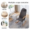 CAVINAS Minimalist Rocking Chair Accent Chair with Headrest Pillow,Modern Armchair Leisure Chair for Living Room&Bedroom,Comfy Lounge Chair - 3 of 4