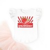 The Juniper Shop Strawberry Rays Flutter Sleeve Tee - 2T - White - 3 of 4