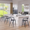 Garvee Outdoor Counter Height Bar Stools Chairs Set of 2, Stylish Modern Patio Bar Stools with Backrest and Arm, Comfortable High Bar Chairs - 2 of 4