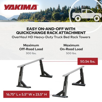 Yakima OverHaul HD Adjustable Black Aluminum Truck Bed Rack