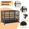 Heavy Duty Metal Dog Crate, Double Door Dog Cage with Wheels, Folding Indoor Pet House with Removable Tray Perfect for Small, Medium and Large Pets - 3 of 4