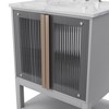 Hyleory Bathroom Storage Vanity,Bathroom Cabinets Freestanding with 2 Doors for Bathroom Floor Cabinet,Restroom Cabinet, Storage Cabinet(Assembled) - 3 of 4