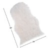 Hastings Home Faux Sheepskin Fur Rug (2x3 feet, White) - 2 of 4
