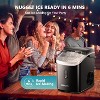 EUHOMY 34 Lbs. Countertop Nugget Ice Maker, Black - 3 of 4