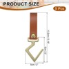 Unique Bargains PU Leather Outdoor Camping Hanging Pots Utensils V-Shape Utility Hooks 5 Pcs - 2 of 4