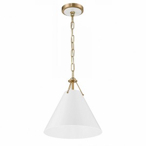 Crystorama Lighting Xavier 1 - Light Pendant in  Vibrant Gold - 1 of 4