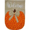 Autumn Pumpkin Burlap House Flag Welcome 28" x 40" Briarwood Lane - 3 of 4