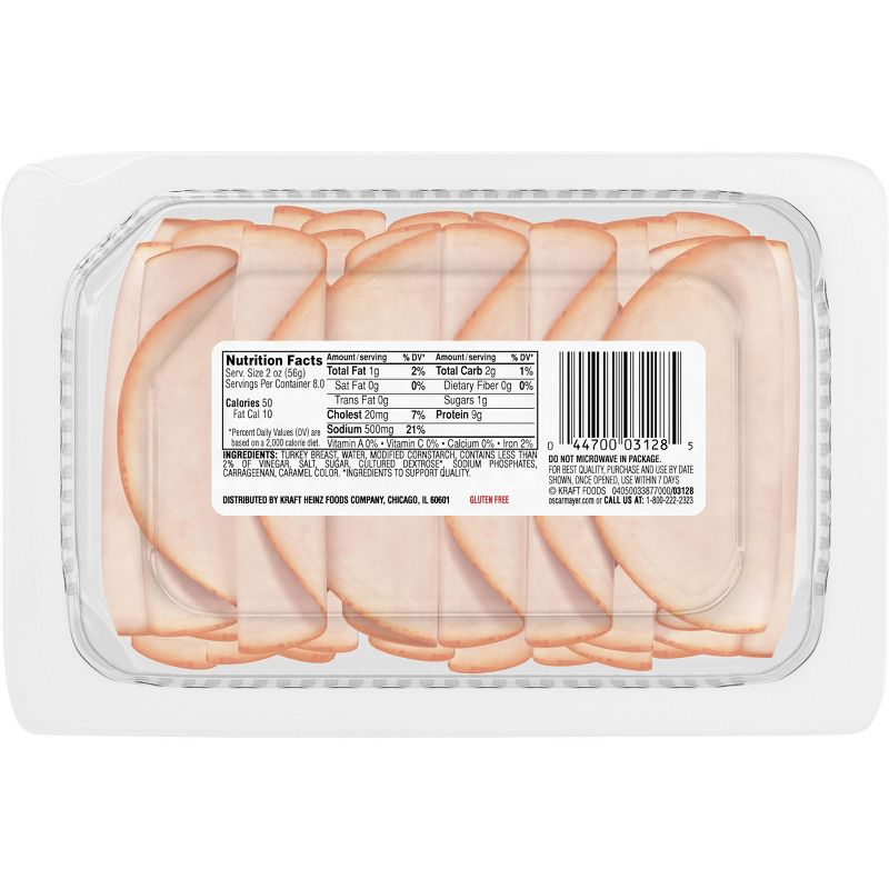 Oscar Mayer Deli Fresh Oven Roasted Turkey Breast Sliced Lunch Meat Family Size - 16oz, 3 of 11