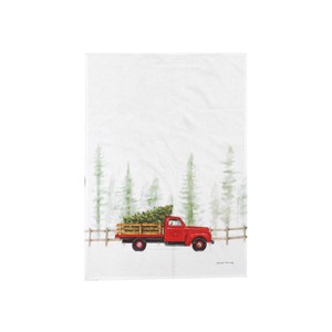 C&F Home Holiday Truck Cruiser Printed Flour Sack Kitchen Towel Dishtowel - 1 of 4