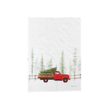 C&F Home Holiday Truck Cruiser Printed Flour Sack Kitchen Towel Dishtowel