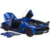 Lamborghini Aventador SVJ Blue Nethuns Metallic 1/18 Model Car by Autoart - 2 of 4