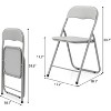 Folding Chair with Padded Cushion and Back, Dining Chairs with Durable Steel Frame for Home and Office, for Indoor and Outdoor Events - 4 of 4