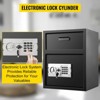 Dexmalle 1.7 Cubic Feet Digital Depository Safe with Deposit Slot and Two Emergency Keys,Carbon steel - 3 of 4