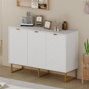 Modern Sideboard Buffet Cabinet with Storage, Wood Accent Storage Cabinet with Doors - 1 of 4