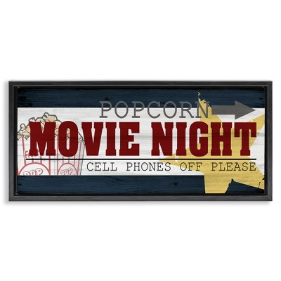 Stupell Industries Movie Night Vintage Sign, 25" x 11"