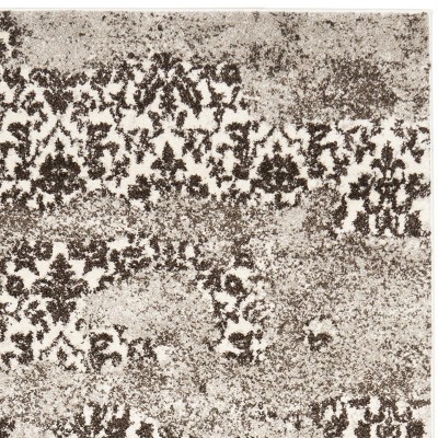 Luxurious Gray Abstract Shag Square Rug - 6' Easy Care