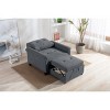 VYNXARIA Modern 35" Dark Gray Woven Convertible Armchair,Sofa for Living Room - 4 of 4