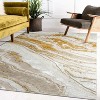 LunaLulinlk Luxury Area Rug in Beige and Gold Abstract Design - 3 of 4