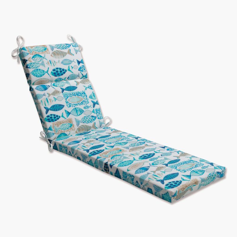 Hooked Nautical Outdoor Chaise Lounge Cushion - Pillow Perfect, 1 of 6