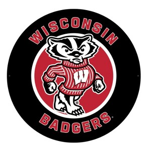 Evergreen Ultra-Thin Edgelight LED Wall Decor, Round, University of Wisconsin-Madison- 23 x 23 Inches Made In USA - 1 of 4